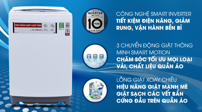 Máy giặt LG Inverter 10.5 kg T2350VSAW
