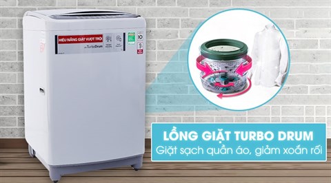 Lồng giặt Turbo Drum - Máy giặt LG Inverter 11.5 kg T2351VSAM