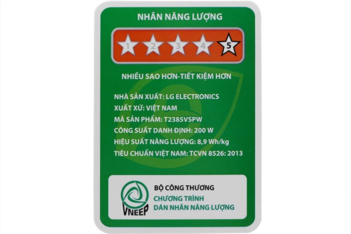 Máy giặt LG Inverter 8.5 kg T2385VSPW