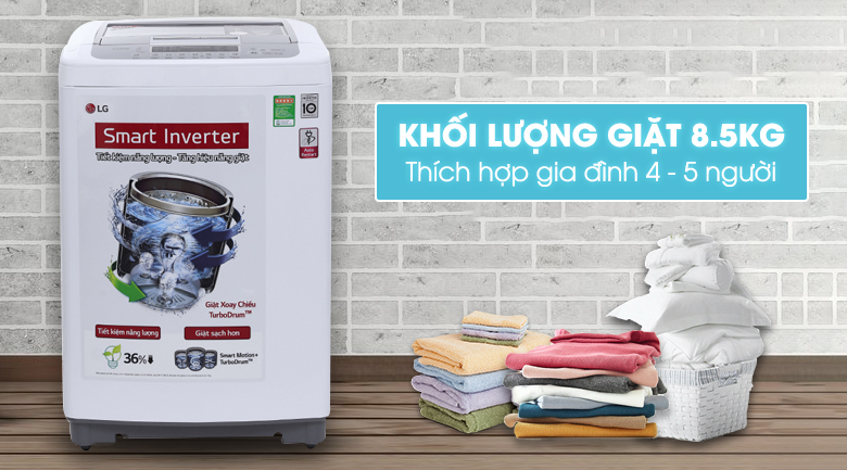Máy giặt LG 8.5 kg T2385VSPM