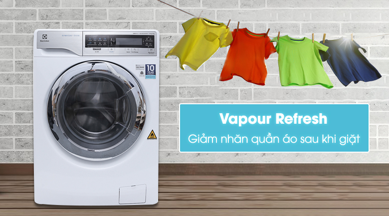 Tính năng Vapour Refresh - Máy giặt sấy Electrolux inverter 11 kg EWW14113