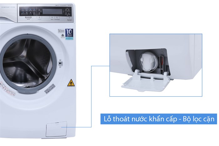 Máy giặt sấy Electrolux Inverter 11 kg EWW14113 Màu Trắng