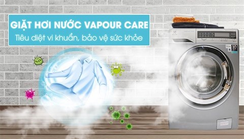 Giặt hơi nước Vapour Care - Máy giặt sấy Electrolux inverter 11 kg EWW14113