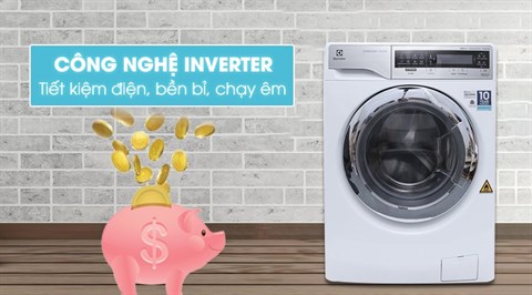 Công nghệ Inverter tiết kiệm - Máy giặt sấy Electrolux inverter 11 kg EWW14113