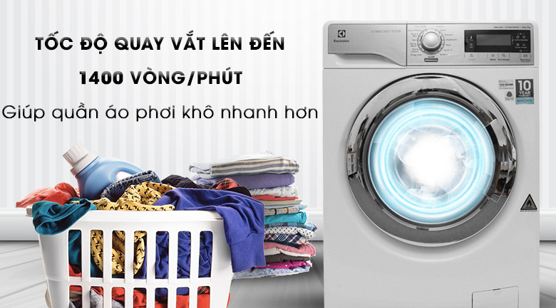 Máy giặt sấy Electrolux Inverter 10 kg EWW14023