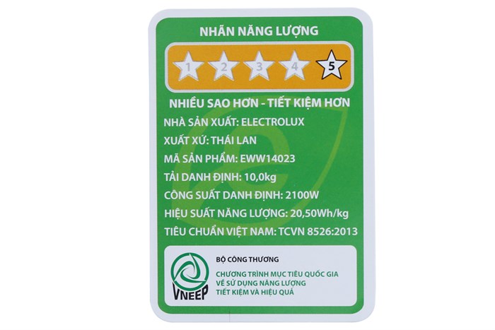 Máy giặt sấy Electrolux Inverter 10 kg EWW14023 Màu Trắng