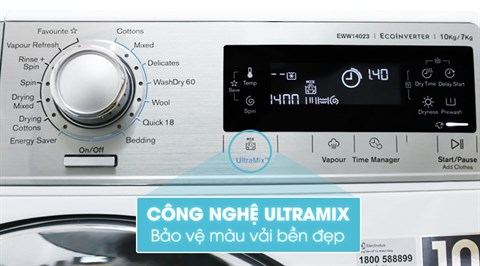 Công nghệ UltraMix - Máy giặt sấy Electrolux inverter 10 kg EWW14023