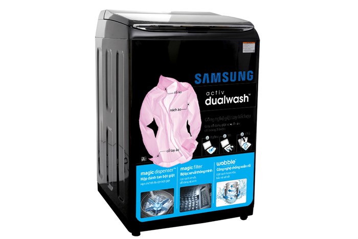 Máy giặt Samsung Inverter 18 kg WA18M8700GV/SV Màu Đen