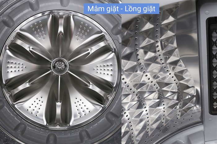 Máy giặt Samsung Inverter 18 kg WA18M8700GV/SV Màu Đen