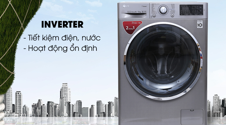 Máy giặt sấy LG Inverter 9kg FC1409D4E