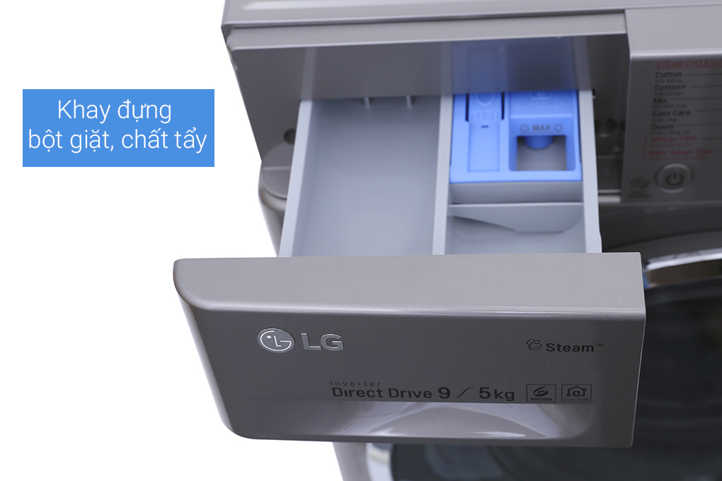 Máy giặt sấy LG Inverter 9kg FC1409D4E Màu Xám