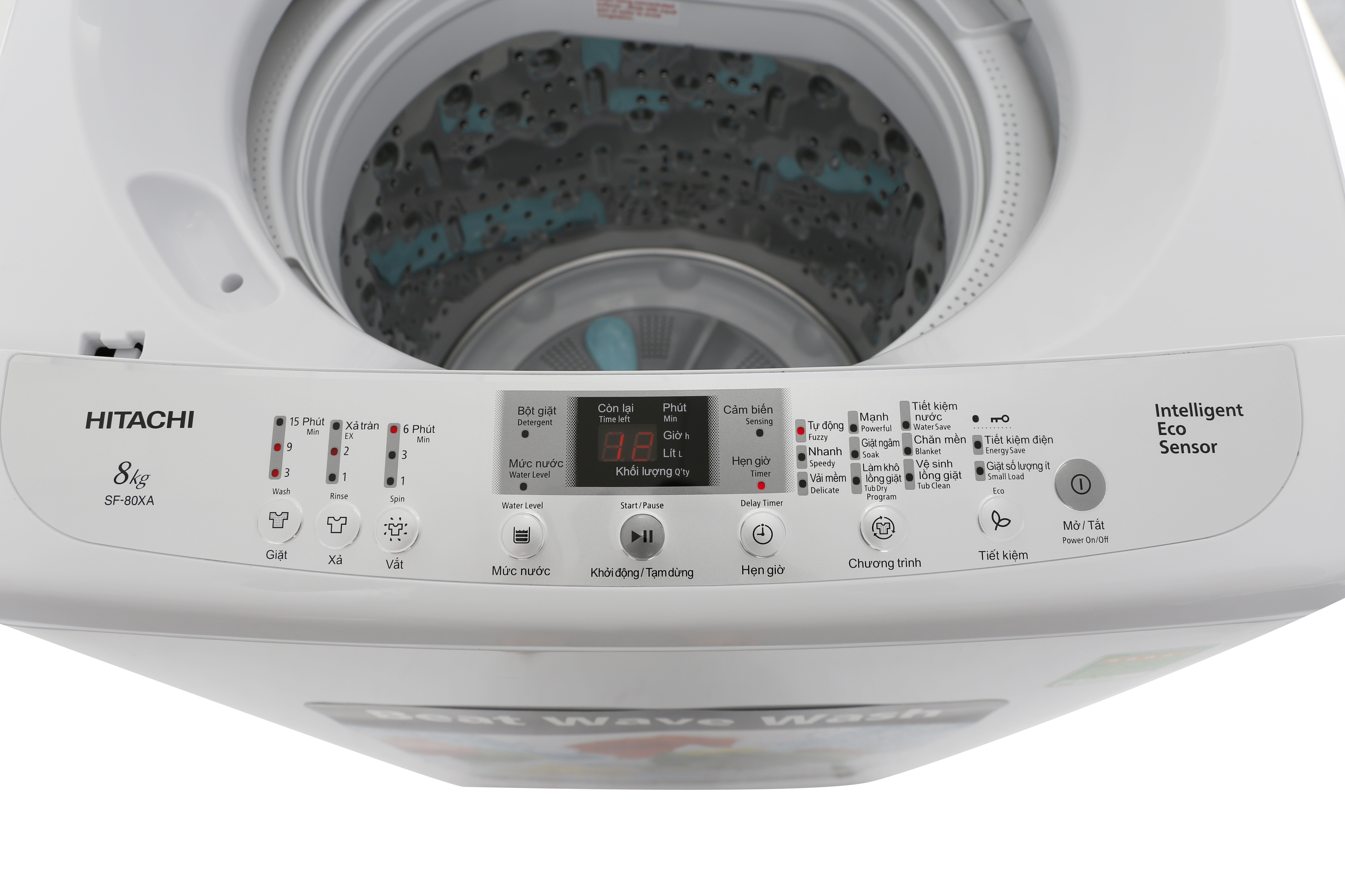 Máy giặt Hitachi 8kg SF-80XA 220-VT (WH) Màu Trắng