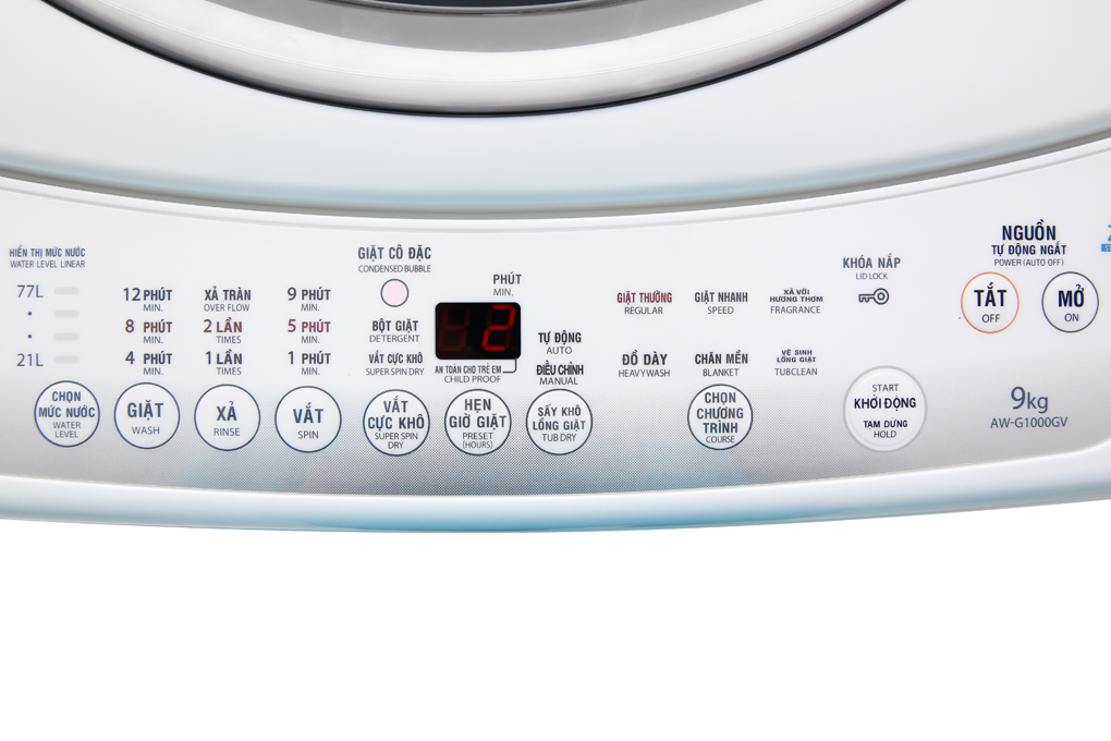 Máy giặt Toshiba 9kg AW-G1000GV WG Màu Trắng - Xám