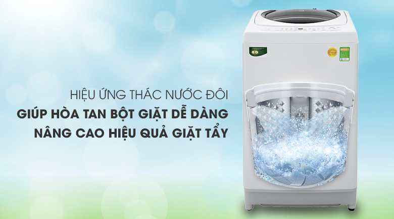 Hiệu ứng thác nước đôi - Máy giặt Toshiba 9kg AW-G1000GV WG