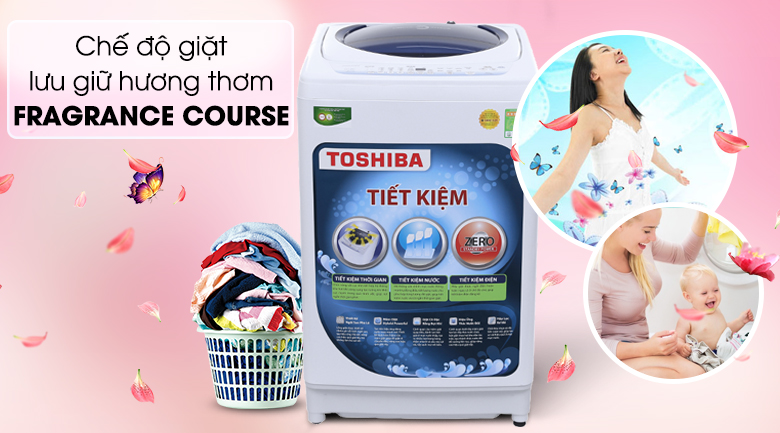 Chế độ giặt lưu giữ hương thơm Fragrance course - Máy giặt Toshiba 10 kg AW-G1100GV WB