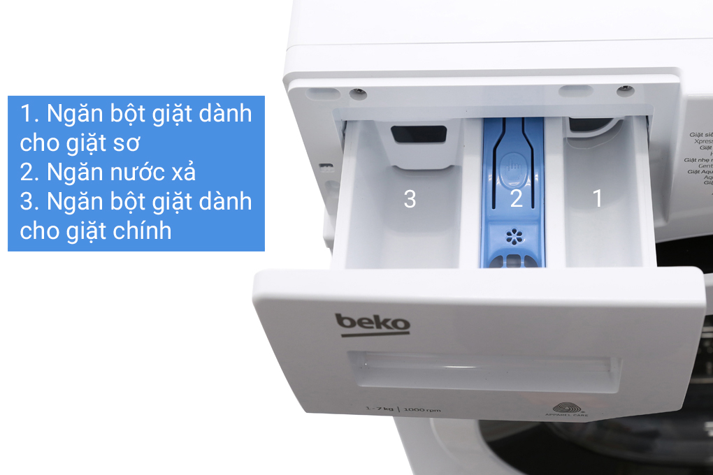 Máy giặt Beko Inverter 7 kg WMY 71083 LB3 Màu Trắng