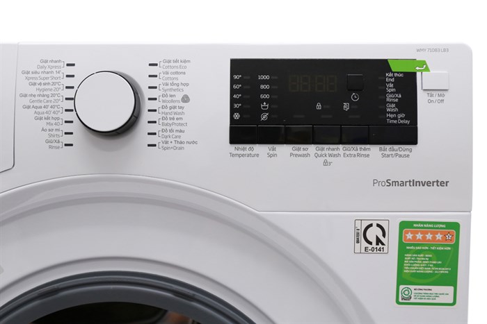 Máy giặt Beko Inverter 7 kg WMY 71083 LB3 Màu Trắng