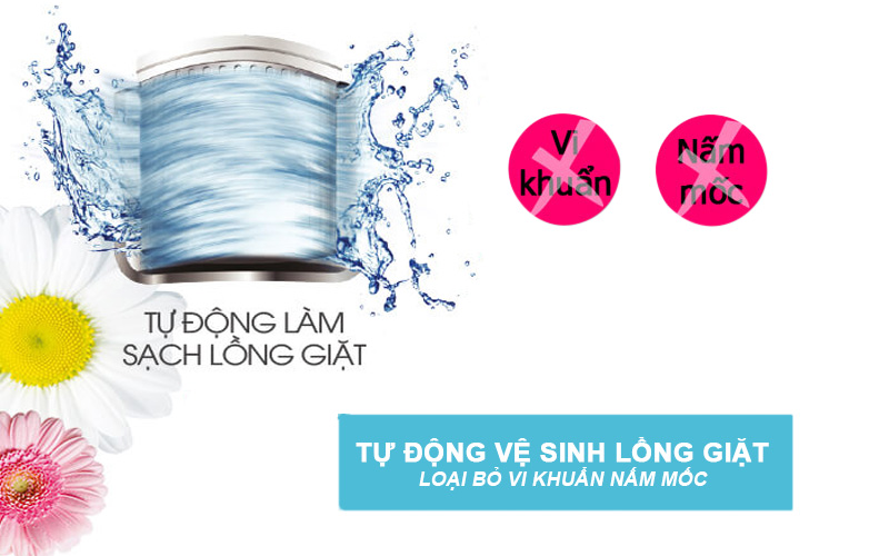 Chức năng tự động vệ sinh lồng giặt