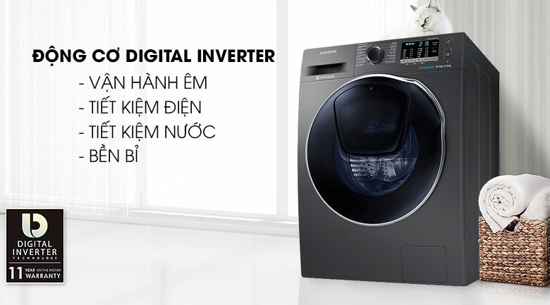 Công nghệ Inverter - Máy giặt sấy Samsung AddWash Inverter 8 kg WD85K5410OX/SV