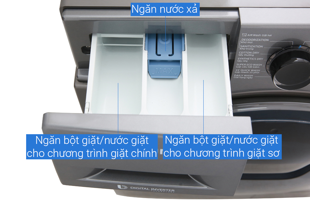 Máy giặt sấy Samsung AddWash Inverter 8.5 kg WD85K5410OX/SV Màu Xanh Dương