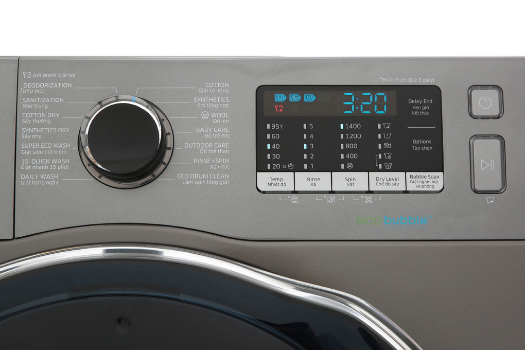 Máy giặt sấy Samsung AddWash Inverter 8.5 kg WD85K5410OX/SV Màu Xanh Dương