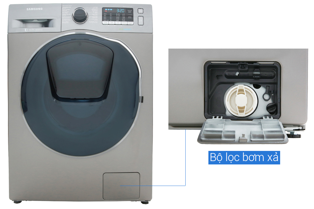 Máy giặt sấy Samsung AddWash Inverter 8.5 kg WD85K5410OX/SV Màu Xanh Dương