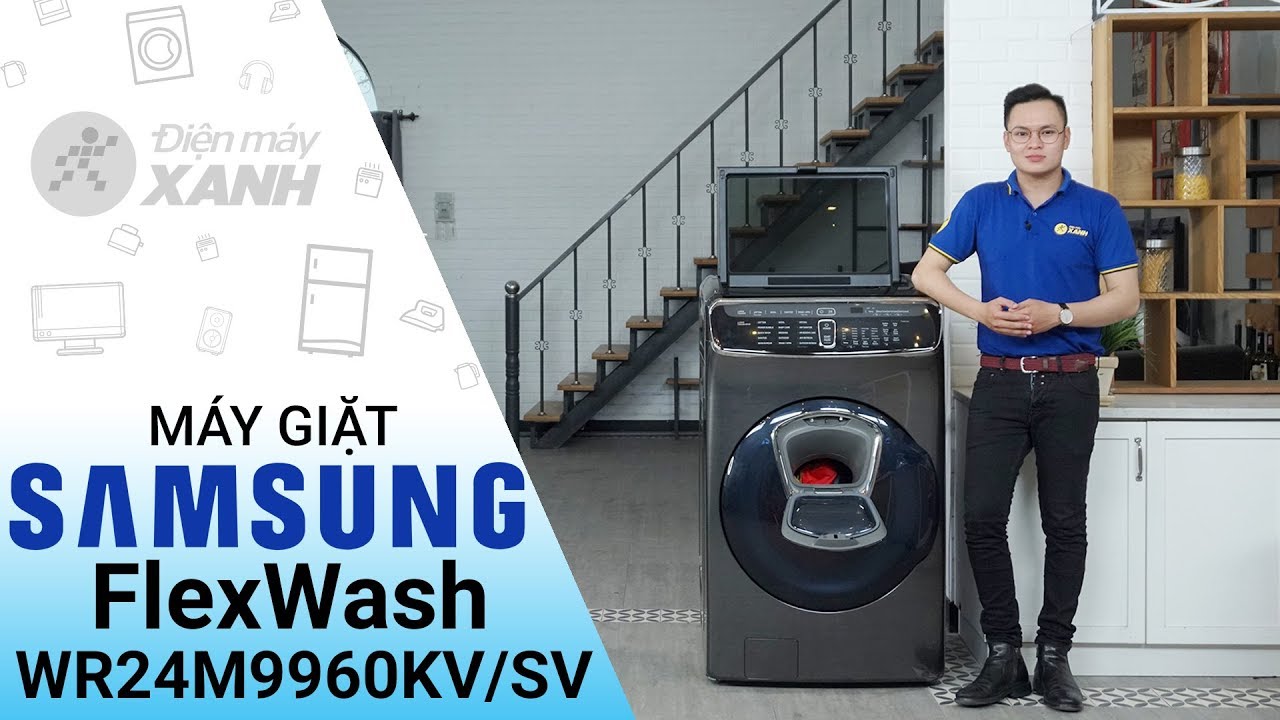 Máy giặt sấy Samsung 21 kg FlexWash WR24M9960KV/SV