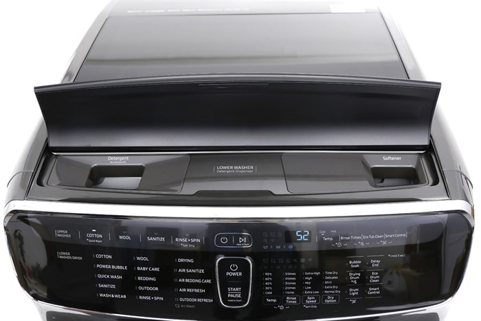 Máy giặt sấy Samsung 21 kg FlexWash WR24M9960KV/SV Màu Đen