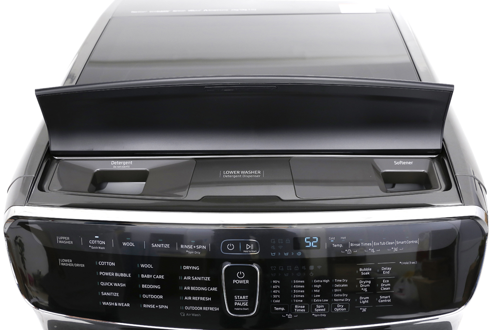 Máy giặt sấy Samsung 21 kg FlexWash WR24M9960KV/SV Màu Đen