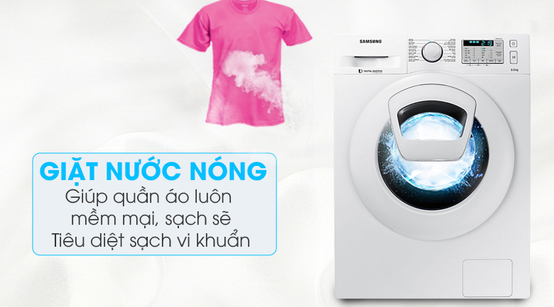 Máy giặt Samsung AddWash Inverter 8 kg WW80K5233YW/SV
