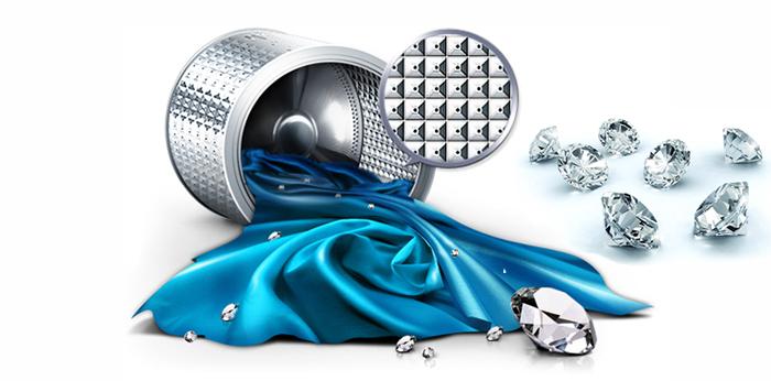 Lồng giặt kim cương - Máy giặt Samsung AddWash Inverter 8 kg WW80K5233YW/SV