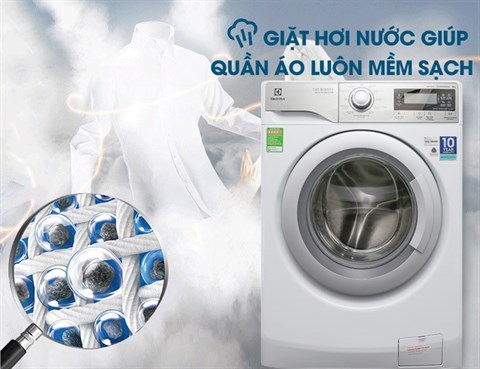 Giặt hơi nước Vapour Care - Máy giặt Electrolux Inverter 9 kg EWF12938