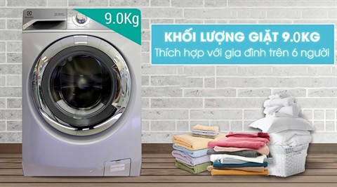 Khối lượng giặt lớn, phù hợp cho gia đình có nhiều thành viên