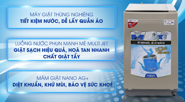 Máy giặt Aqua 8 kg AQW-F800BT N