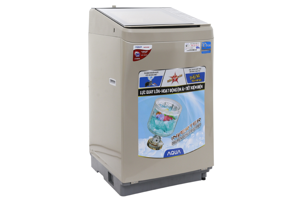 Máy giặt Aqua Inverter 9 kg AQW-D901BT N Màu Vàng đồng