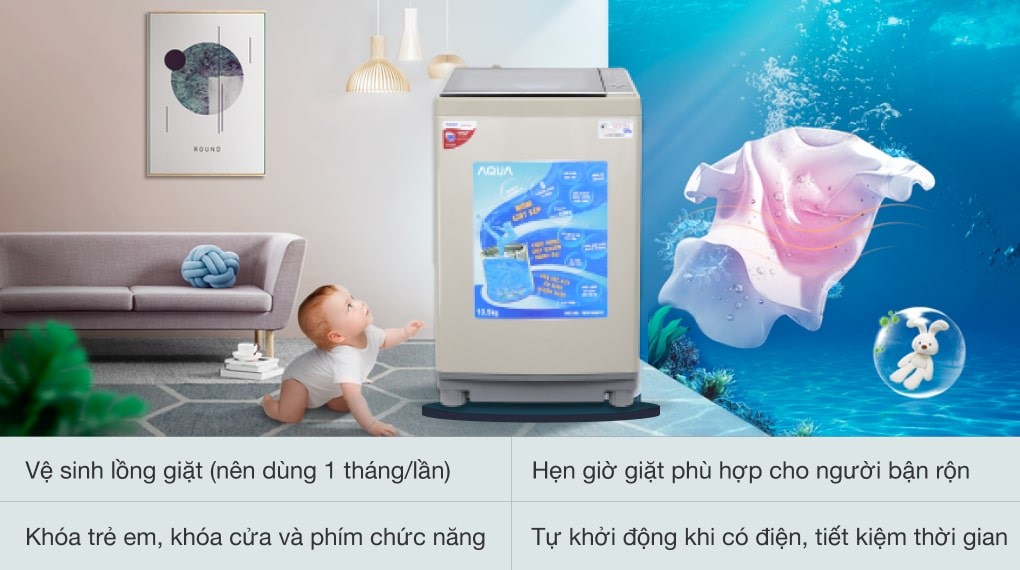 Máy giặt Aqua 10.5 kg AQW-FW105AT N