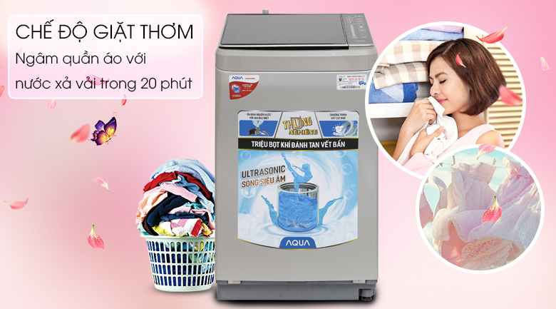 Chế độ giặt thơm - Máy giặt Aqua 8.5 kg AQW-U850BT S