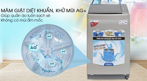 Mâm giặt diệt khuẩn - Máy giặt Aqua 8.5 kg AQW-U850BT S