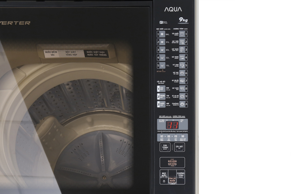 Máy giặt Aqua Inverter 9 kg AQW-D900BT N Màu Vàng đồng