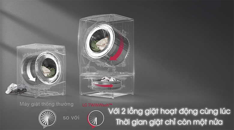 Máy giặt LG TWINWash Inverter F2719SVBVB & T2735NWLV