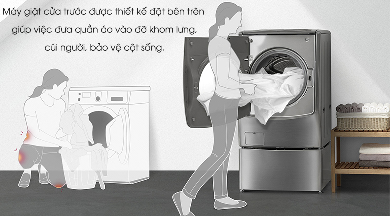 Máy giặt LG TWINWash Inverter F2719SVBVB & T2735NWLV