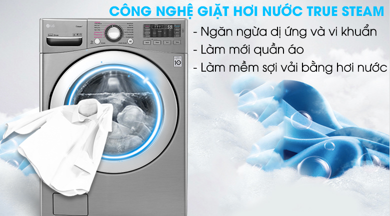 Giặt hơi nước - Máy giặt LG Twinwash Inverter F2719SVBVB & T2735NWLV