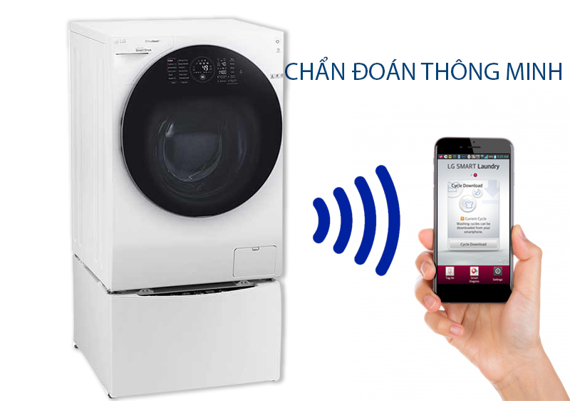 thêm đồ giặt tiện lợi - Máy giặt LG Twinwash FG1405H3W & TG2402NTWW