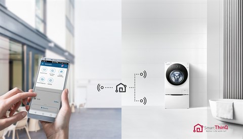 Công nghệ thông minh Smart ThinQ - Máy giặt LG Twinwash FG1405H3W & TG2402NTWW