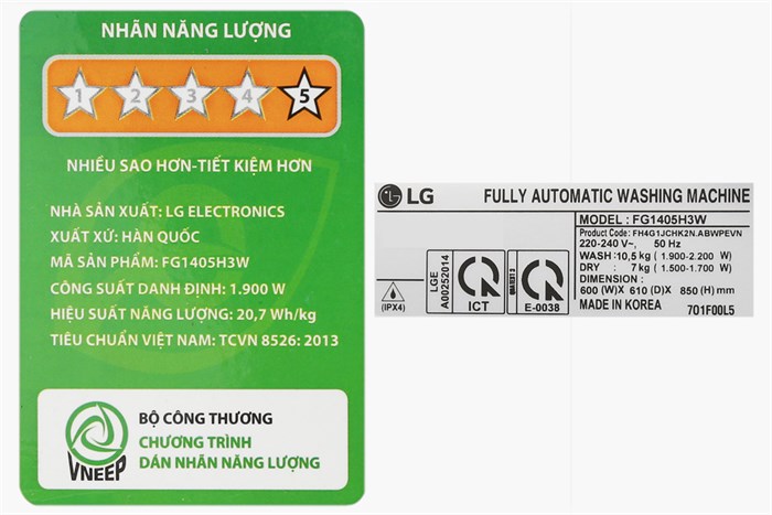 Máy giặt LG TWINWash Inverter FG1405H3W & TG2402NTWW
