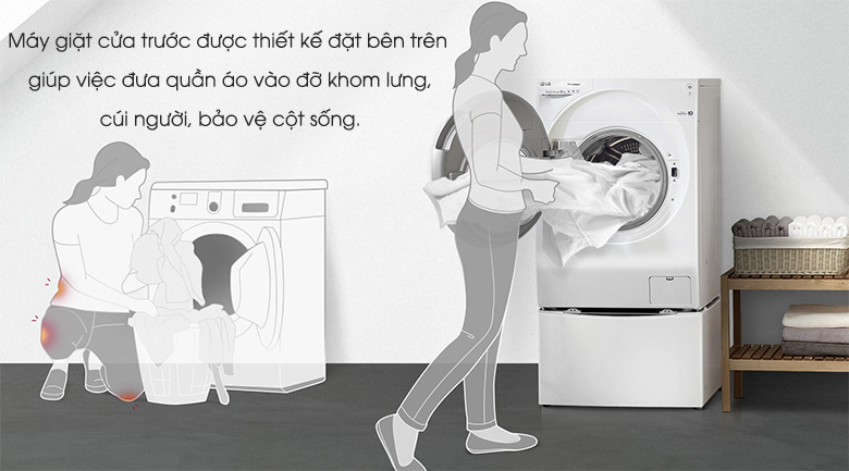 Máy giặt LG TWINWash Inverter FG1405S3W & TG2402NTWW