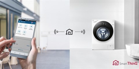 Chẩn đoán thông minh Smart ThinQ - Máy giặt sấy LG Inverter 10.5 kg FG1405H3W