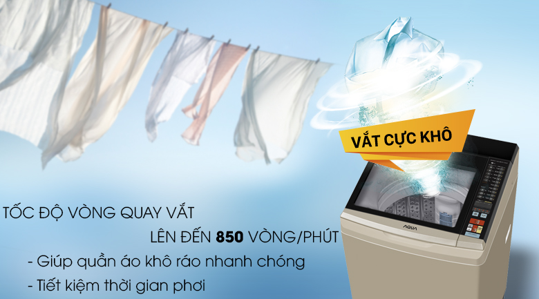 Máy giặt Aqua Inverter 9 kg AQW-DW90AT N