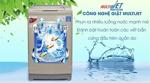 MultiJet - Máy giặt Aqua Inverter 9 kg AQW-DW90AT N