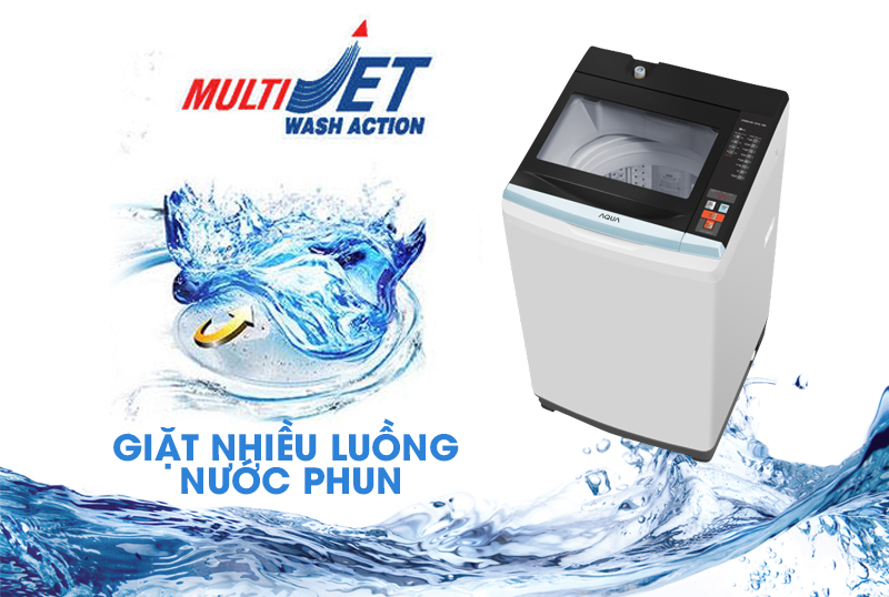 Công nghệ giặt nhiều luồng nước phun Multi Jet Công nghệ giặt nhiều luồng nước phun Multi Jet